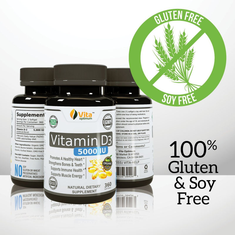 Viên uống bổ sung Vitamin D nhãn hiệu Vita optimum Viên uống bổ sung Vitamin D nhãn hiệu Vita optimum