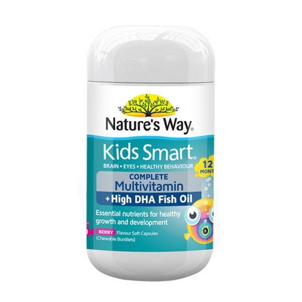 Vitamin tổng hợp dầu cá Nature’s Way Kids Smart Complete Multivitamin + High DHA Fish Oil