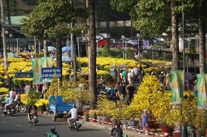 Chợ hoa Tết công viên Gia Định