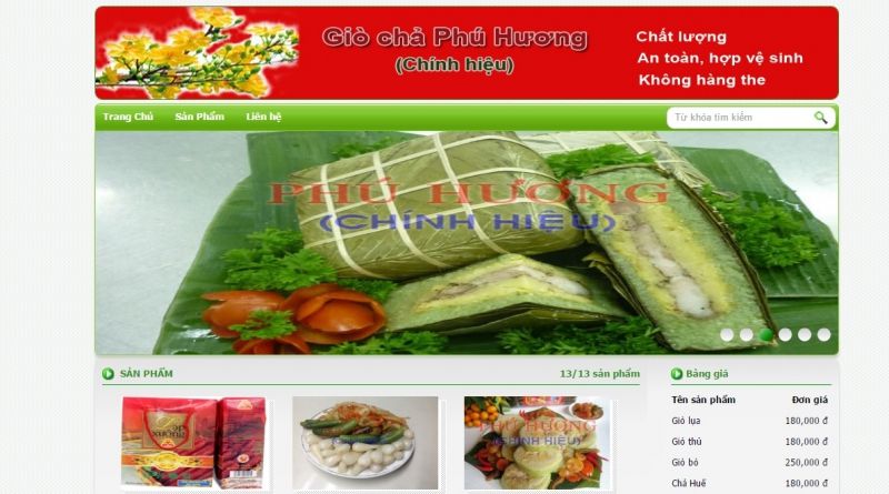 Giò chả Phú Hương Giò chả Phú Hương