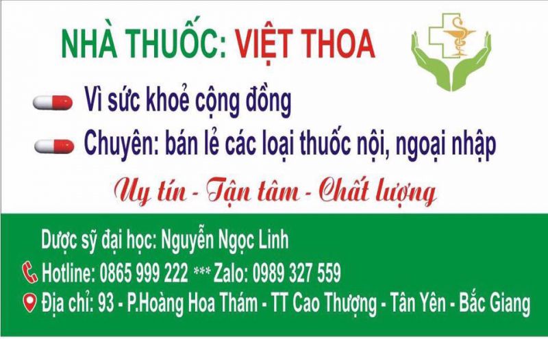 Nhà Thuốc Việt Thoa