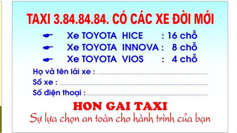 Taxi Hồng Gai