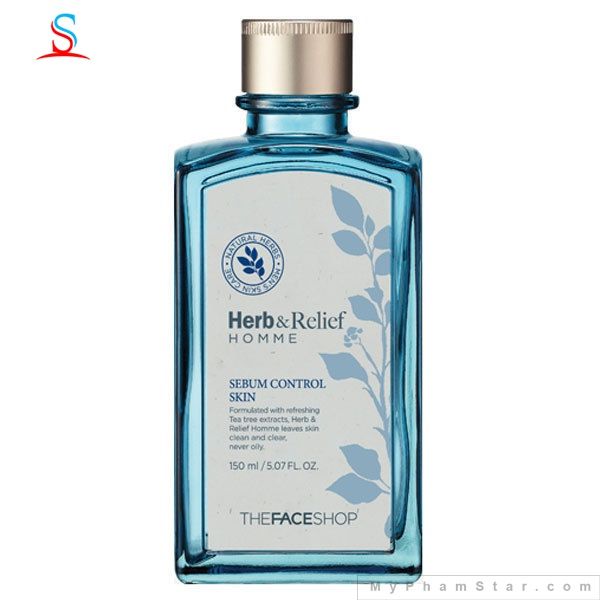 Nước Hoa Hồng Cho Nam Herb & Relief Homme - The Face Shop Nước Hoa Hồng Cho Nam Herb & Relief Homme - The Face Shop