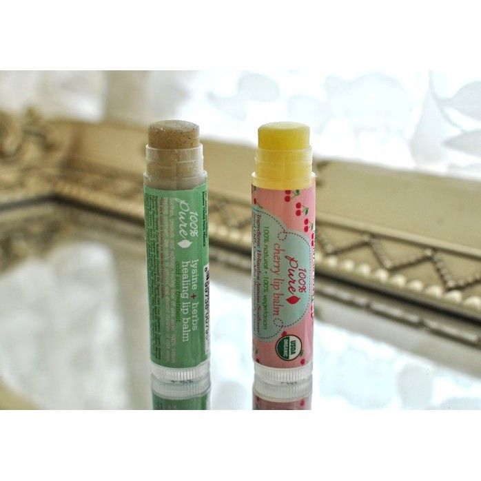 Son dưỡng môi hữu cơ 100% Pure Lysine + Herbs Lip Balm