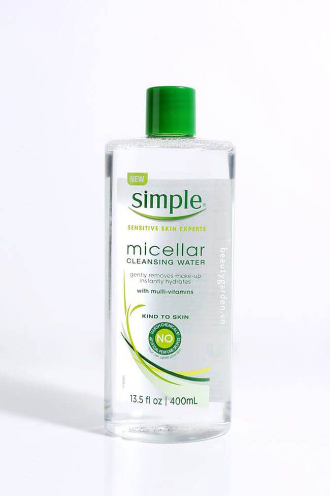 Tẩy trang cho da nhạy cảm Simple Micellar Cleansing Water