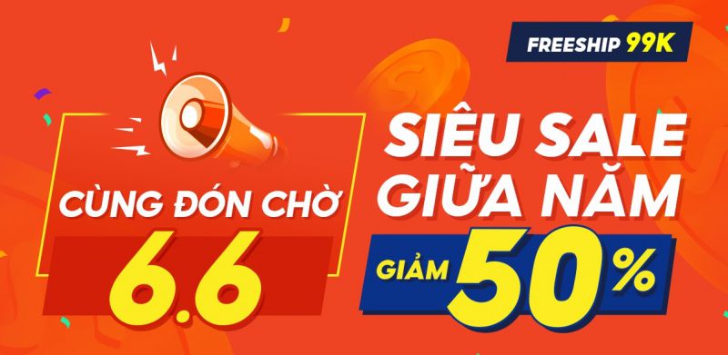Shopee - 66 Sale giữa năm Shopee - 66 Sale giữa năm