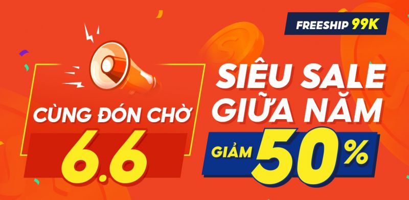 Shopee - 66 Sale giữa năm