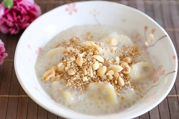 Chè trân châu chuối cốt dừa