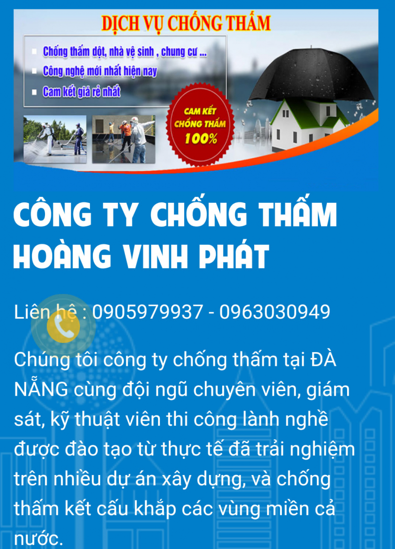 Công ty chống thấm Hoàng Vinh Phát