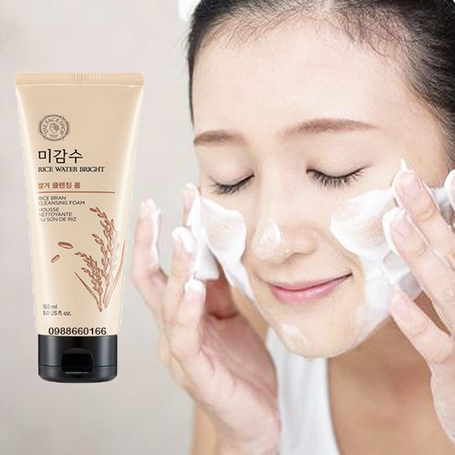 Sữa rửa mặt TheFaceShop Rice Water Bright Rice Bran Foaming Cleanser