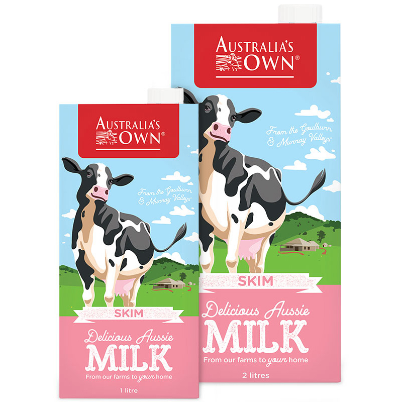 Sữa tươi Úc Australia's Own tách béo