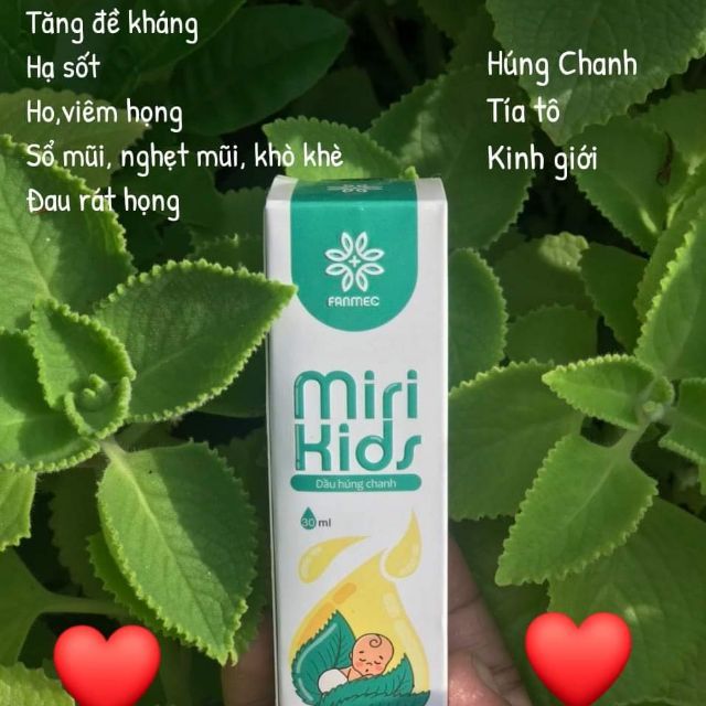 Tinh dầu húng chanh MIRI KIDS