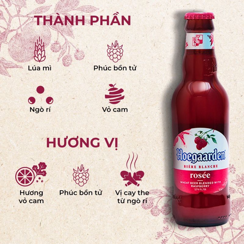 Bia Hoegaarden Rosee 3,3% Bỉ