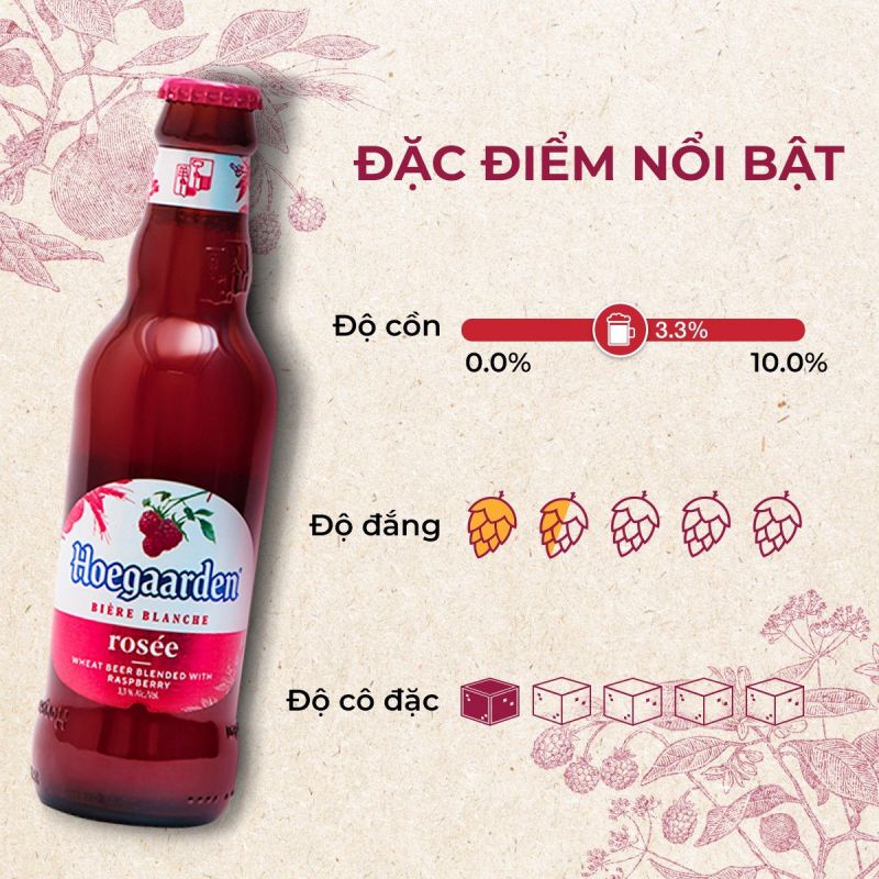 Bia Hoegaarden Rosee 3,3% Bỉ