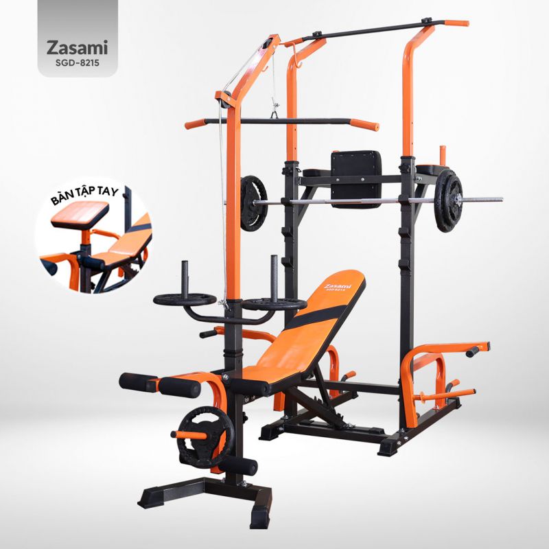 Giàn tạ đa năng kết hợp xà đối chọi xà kép Zasami 8215