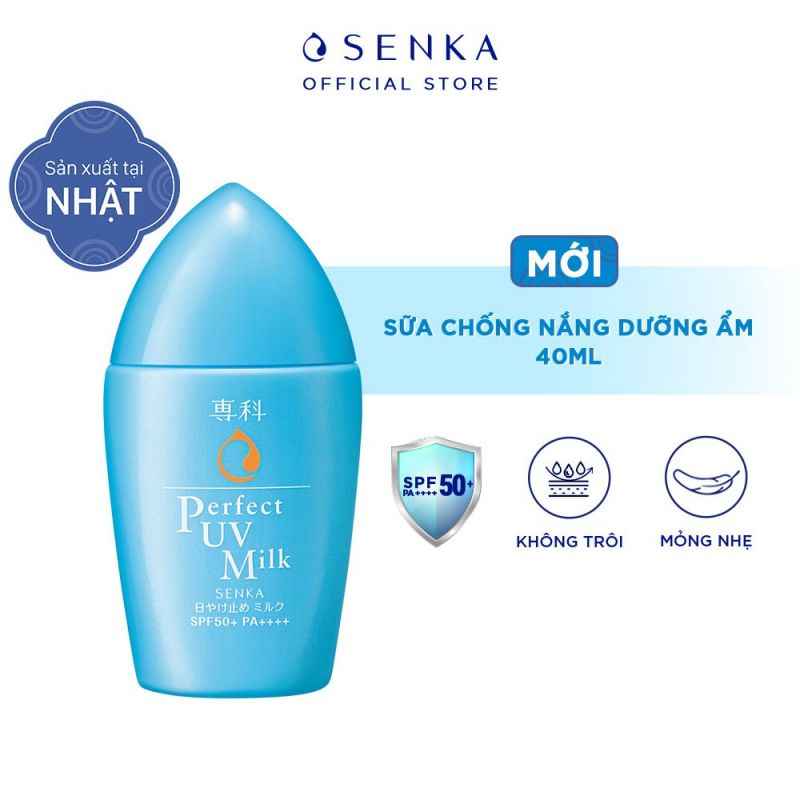 Kem Chống Nắng Senka Perfect UV Milk N SPF50 40ml