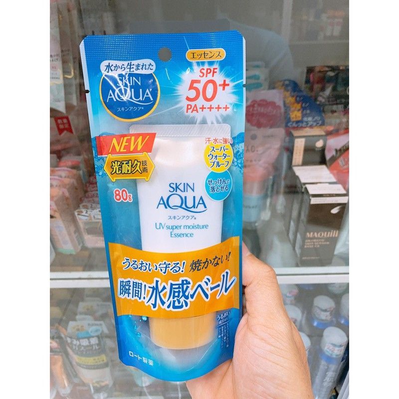 Kem Chống Nắng Skin Aqua UV Super Moisture Essense SPF 50+/PA++++ Nội Địa Nhật - skin aqua 110g