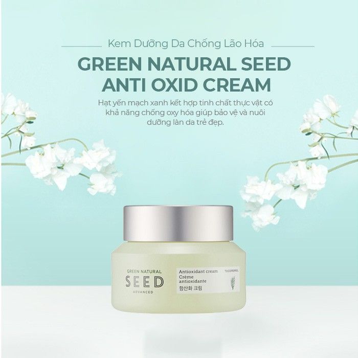 Kem Dưỡng Chống Oxy Hóa Da GREEN NATURAL SEED ANTI OXID CREAM 50ml