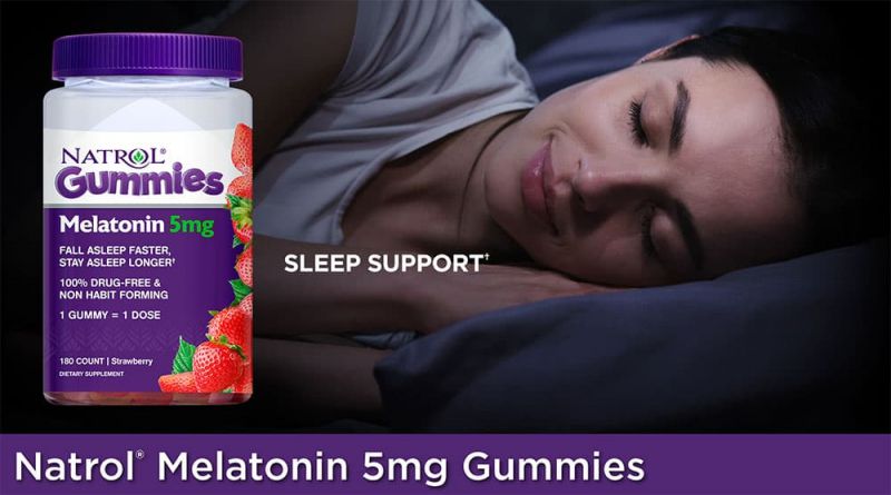 Kẹo ngậm dễ ngủ Natrol  Melatonin Gummies Melatonin 10mg