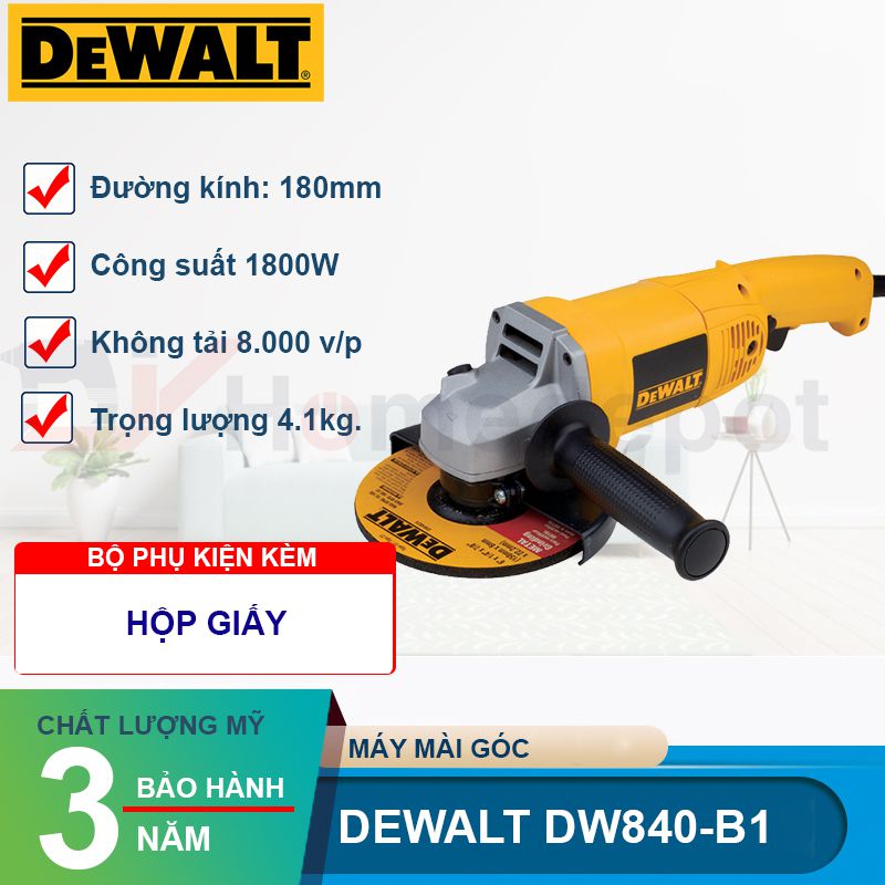 Máy mài góc 180mm 1800W DeWalt DW840