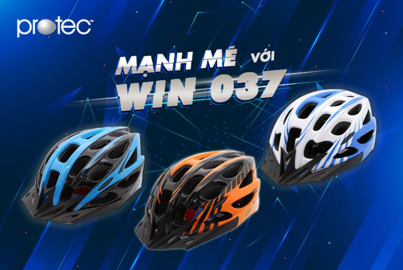 Mũ bảo hiểm xe đạp thể thao Protec Win 037, tiêu chuẩn Châu Âu, an toàn, mạnh mẽ