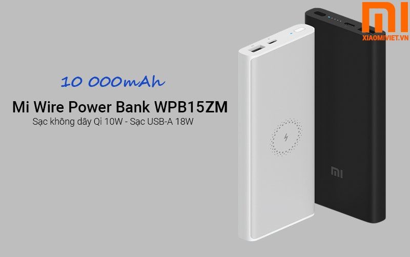 Pin Sạc Dự Phòng Không Dây Xiaomi Mi Power Bank Wireless WPB15ZM