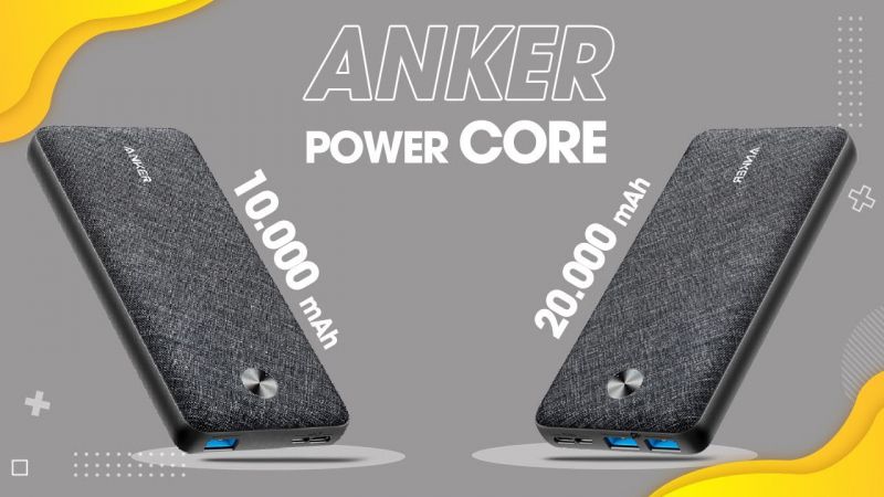 Pin sạc dự phòng Polymer 20000 mAh Anker A1281 Fabric Pin sạc dự phòng Polymer 20000 mAh Anker A1281 Fabric