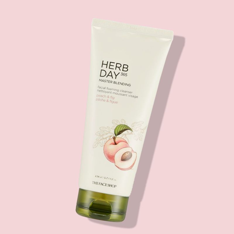 Sữa Rửa Mặt Tạo Bọt HERB DAY 365 MASTER BLENDING FACIAL FOAMING CLEANSER PEACH & FIG 170ml