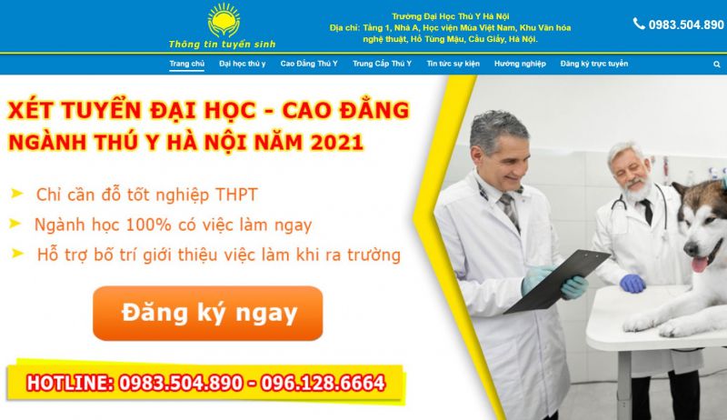 Trường đại học Thú Y Hà Nội - trường Đại học Đông Đô, khoa Thú Y