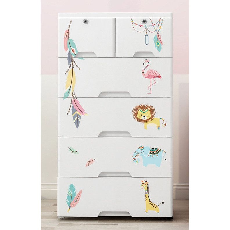 Tủ nhựa OEM 5 Tầng, 6 Ngăn có khóa size lớn