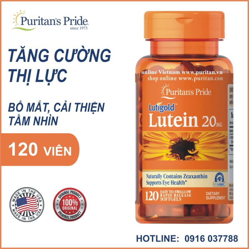 Viên uống bổ mắt Puritan's Pride Lutigold Lutein