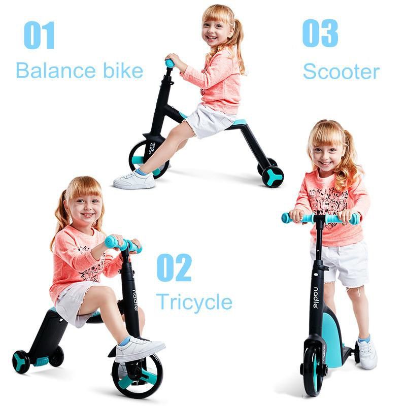 Xe trượt Scooter kiêm xe chòi chân - cân bằng kiêm - xe đạp 3 bánh cho cho bé 6 trong 1 JOOVY - n5