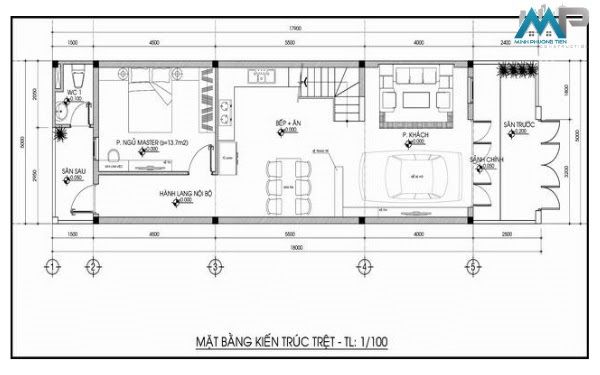 Bản vẽ thiết kế xây dựng nhà phố, xây dựng phần thô bởi Xây dựng Minh Phương Tiến