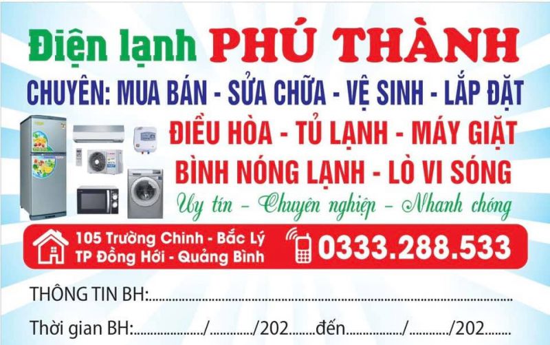 Điện lạnh Phú Thành Điện lạnh Phú Thành