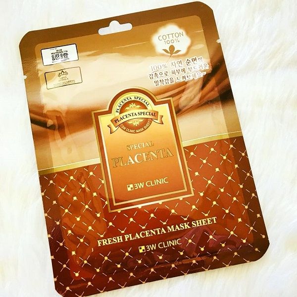 Mặt nạ nhau thai cừu 3W Clinic Fresh Placenta Mask Sheet