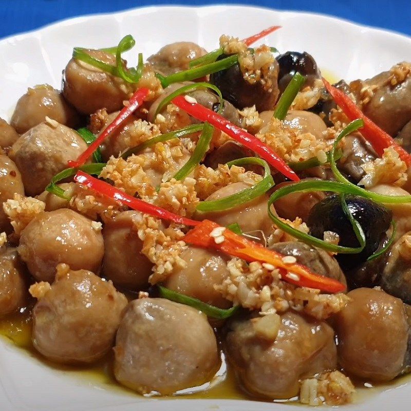 Nấm rơm xào bơ tỏi