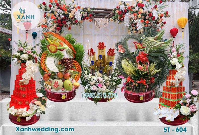 Tráp Ăn Hỏi Đẹp - Xanh Wedding