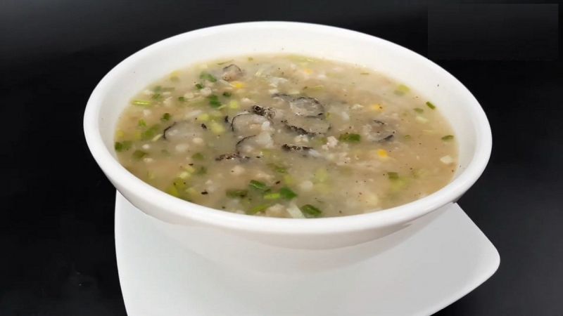Cháo hải sâm thịt băm
