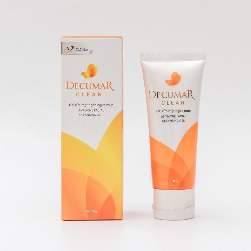 Decumar Clean 100gr - Sữa rửa mặt dạng gel ngừa mụn sáng da
