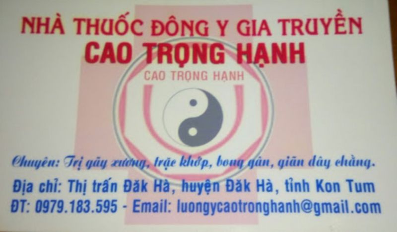 Nhà Thuốc Đông Y Gia Truyền Cao Trọng Hạnh Nhà Thuốc Đông Y Gia Truyền Cao Trọng Hạnh