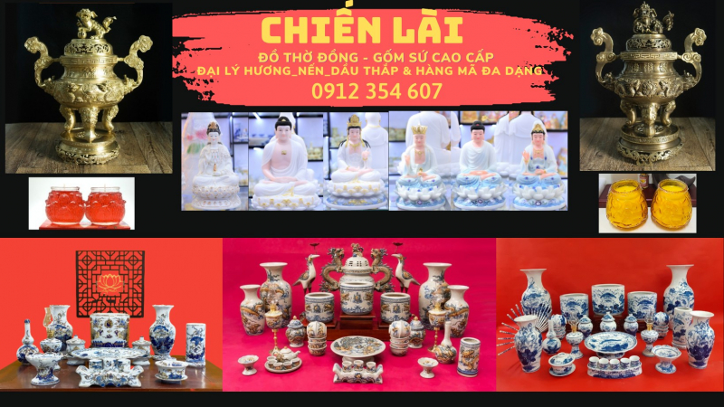 Đồ Thờ Đồng Gốm Sứ Chiến Lài
