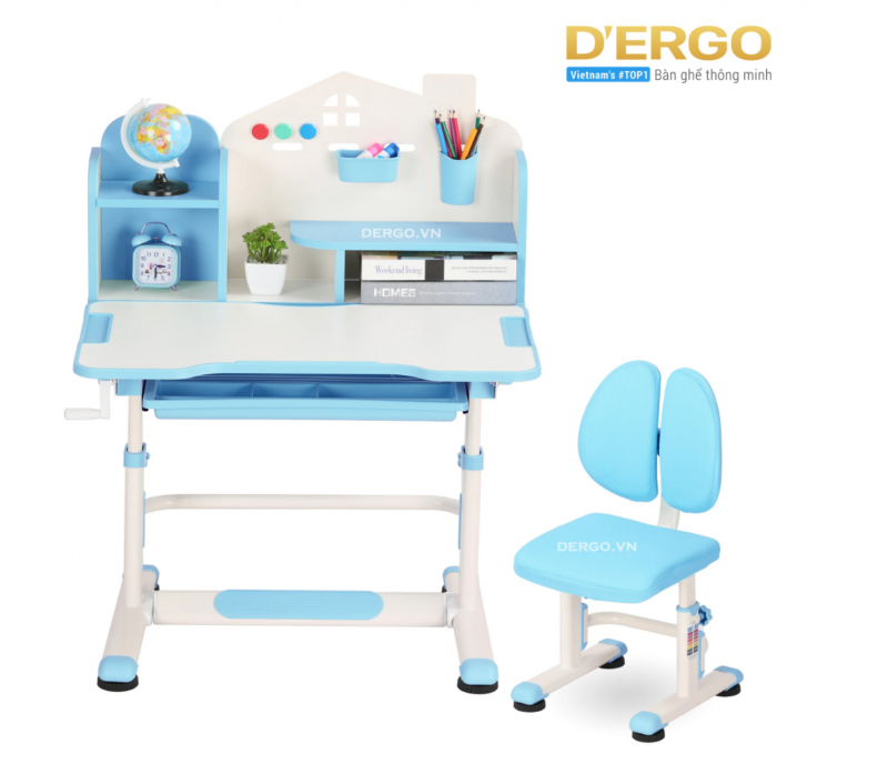 Bộ bàn ghế học chống gù, chống cận iSmart D8S-Pro