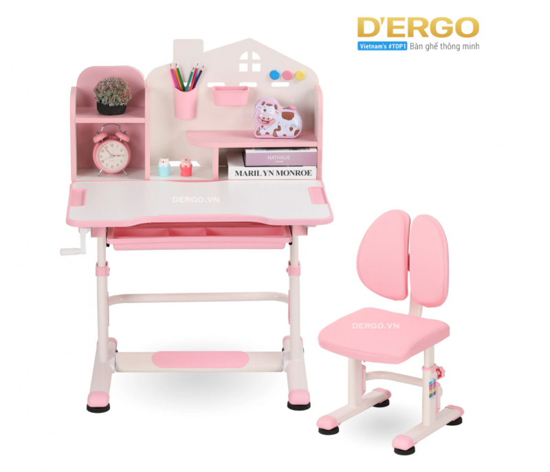 Bộ bàn ghế học chống gù, chống cận iSmart D8S-Pro