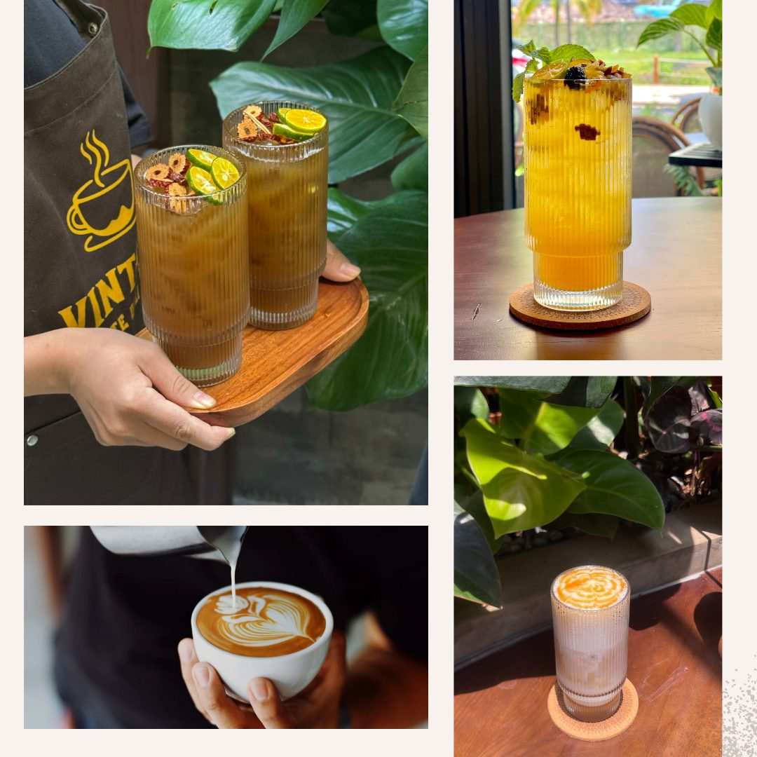 Menu đồ uống đa dạng từ cafe đến trà