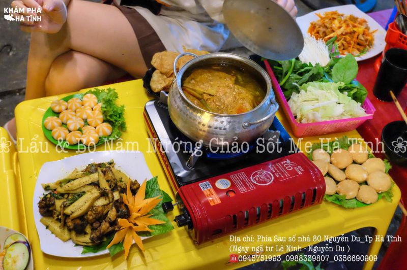 Lẩu & Bò Nầm Nướng Chảo Sốt Me Hà Tĩnh