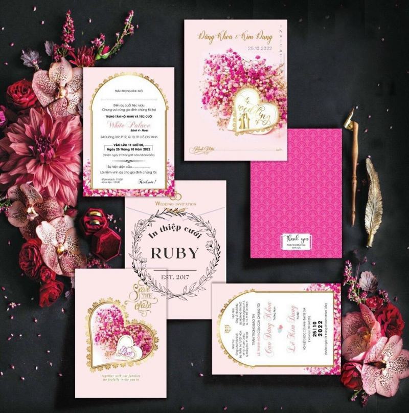 Thiệp cưới Ruby