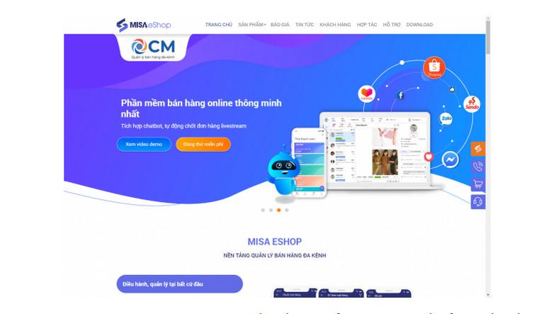 Phần mềm quản lý bán hàng MISA eShop